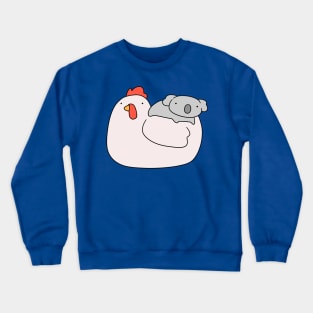 Chicken and Tiny Koala Crewneck Sweatshirt